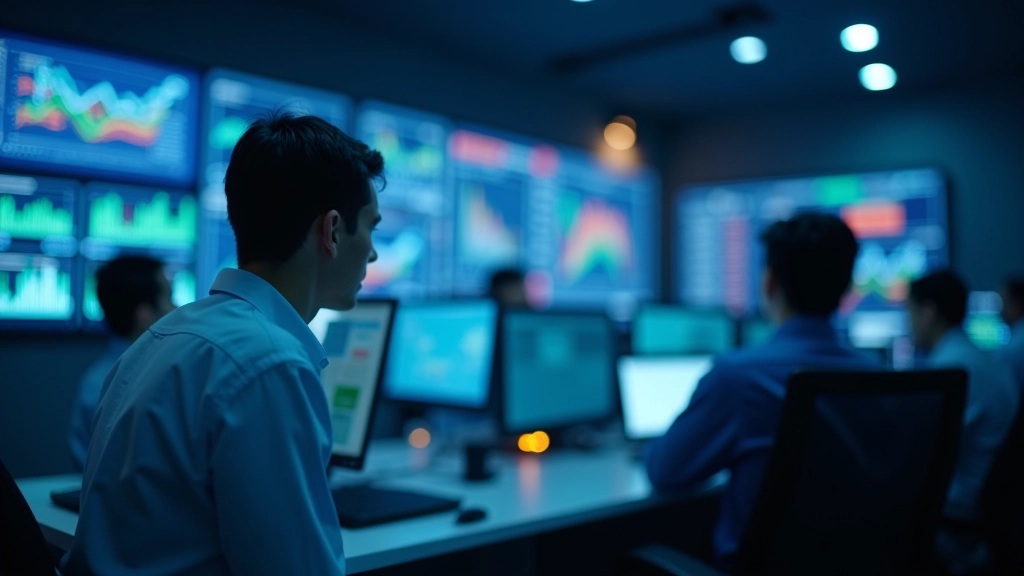 Gerçek zamanlı trafik tahmin sisteminin işletim merkezi, ekranlar ve veri görselleştirmesi